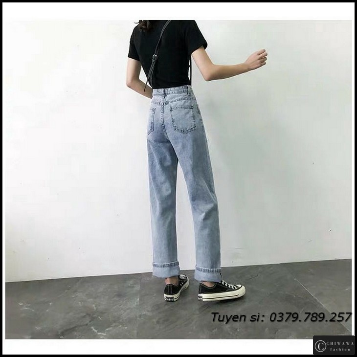 [Sỉ] Quần jean nữ baggy giá rẻ TA04