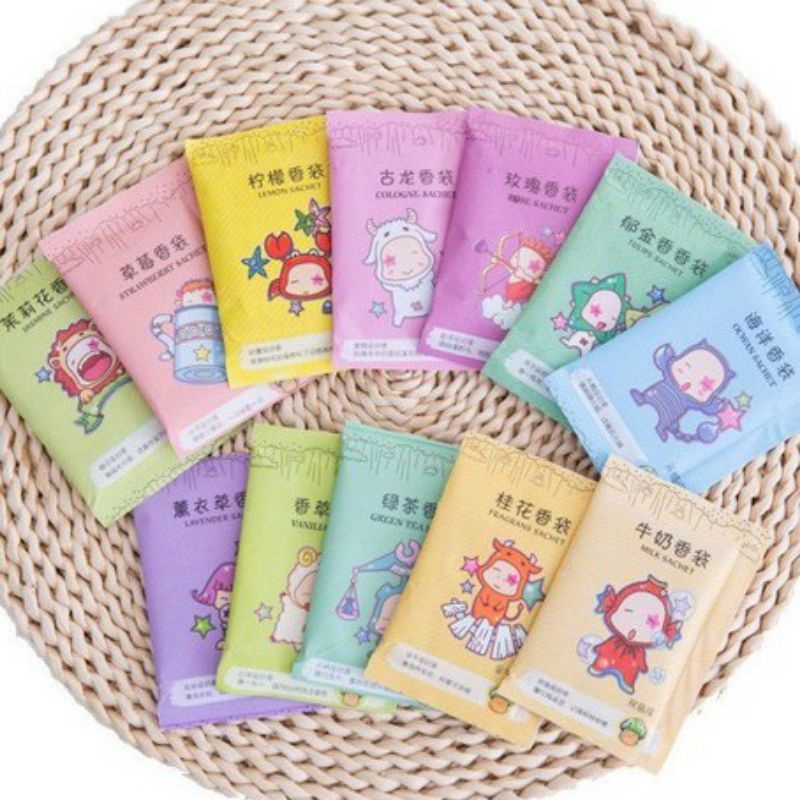 _ Túi Thơm Cung Hoàng Đạo Để Tủ Quần Áo, Giày Dép, Túi Sách, Ví