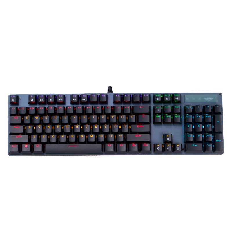 Bàn phím cơ có dây Gaming NEWMEN GE369 Hotswap, Khung kim loại, Keycap double-shots ABS siêu bền, LED nền 20 chế độ