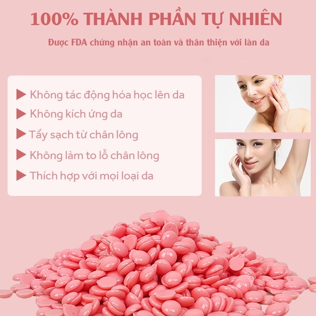 [Loại 1] Sáp Wax Lông Nóng Siêu Bám Lông Dạng Hạt Đậu