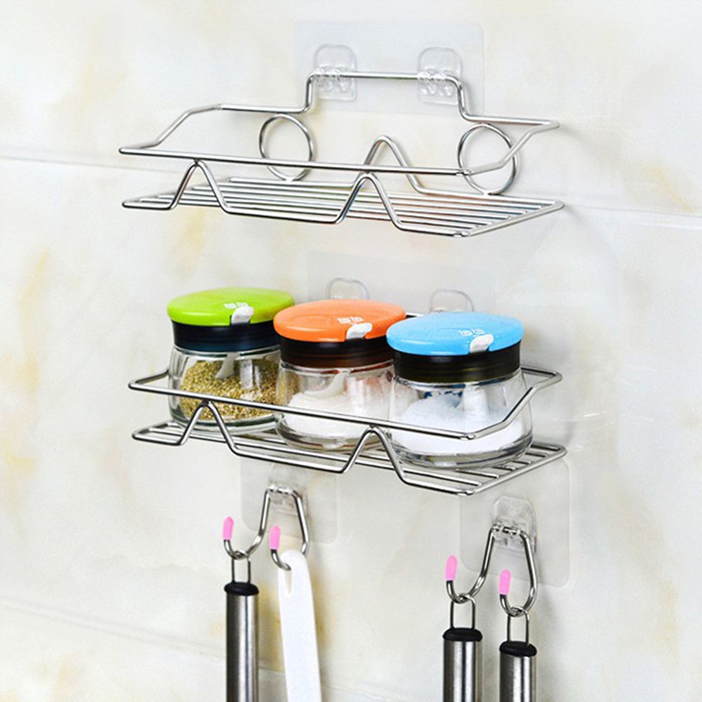 Bộ 2 Móc Dán Tường Bằng Nhựa Trong Suốt Không Để Lại Dấu Vết