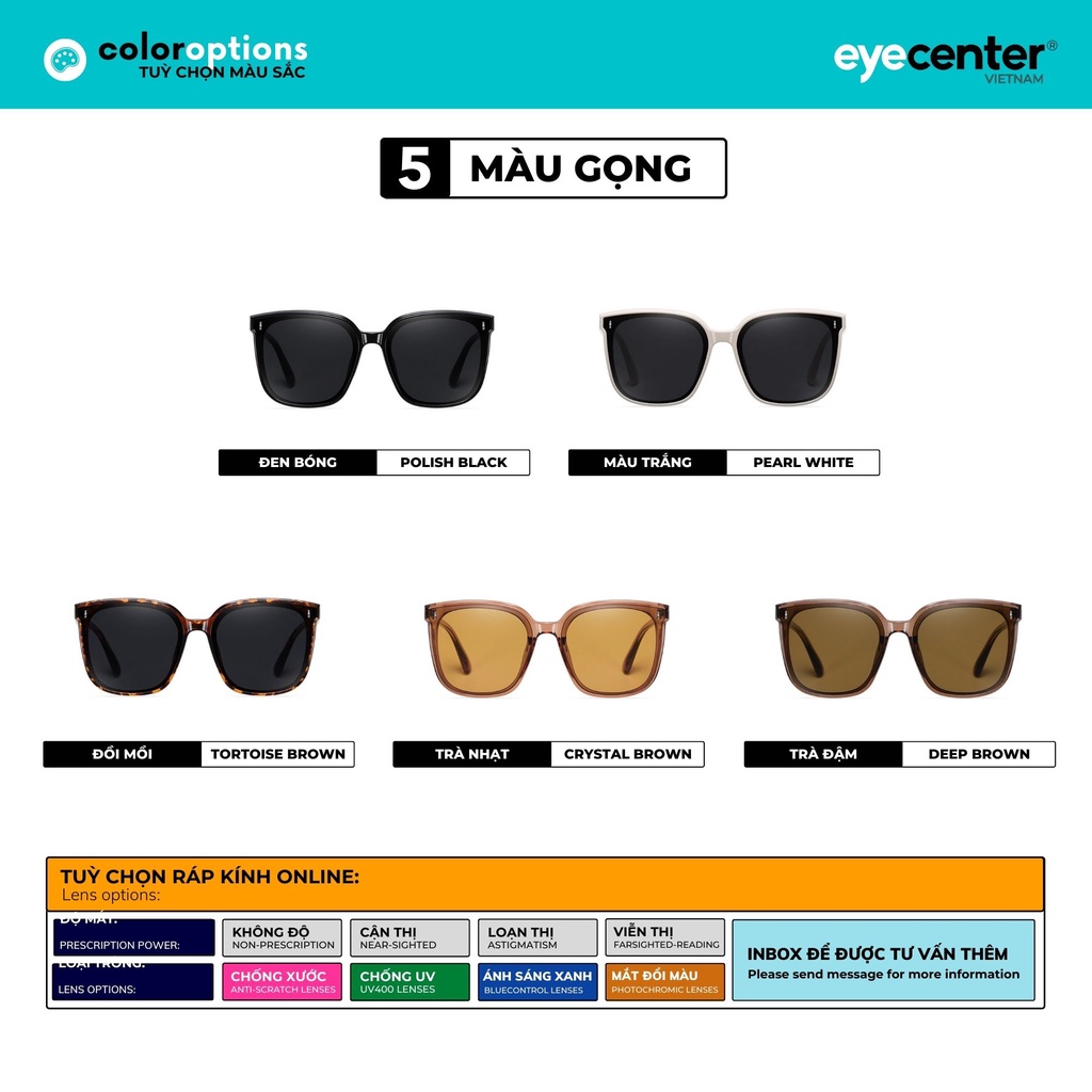 Kính mát nam nữ chính hãng ZAC &amp; CODY S15S nhựa dẻo chống gãy nhập khẩu by Eye Center Vietnam