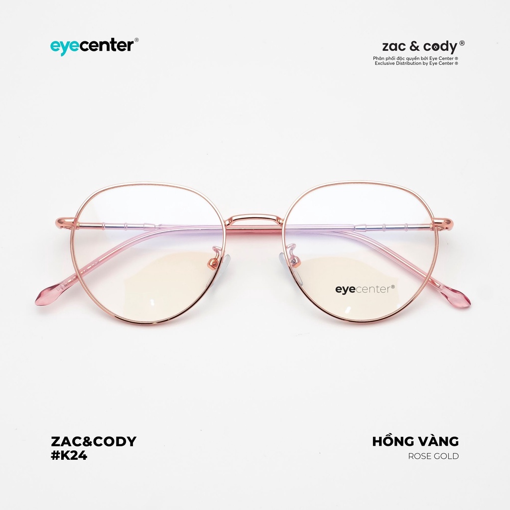 Gọng kính cận tròn nam nữ chính hãng K24S by EYECENTER nhập khẩu Eye Center Vietnam