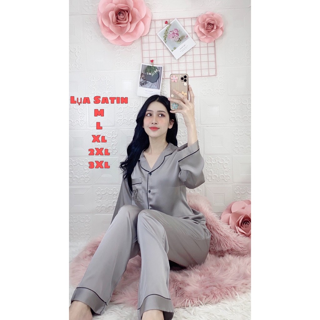 HÀNG CAO CẤP - SET ĐỒ BỘ LỤA SATIN DÀI | BigBuy360 - bigbuy360.vn