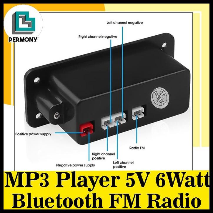 Máy Nghe Nhạc Mp3 5V 6W Kết Nối Bluetooth 5.0 Fm Radio Hỗ Trợ Tf Usb