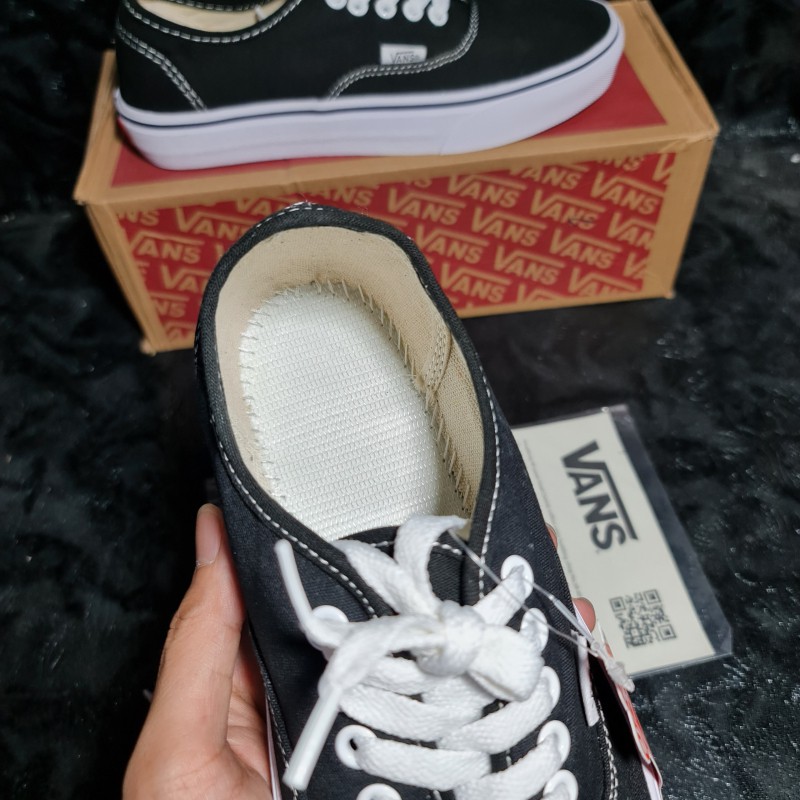 [Ảnh Thật + Video] Giày Vans Classic Authentic Black || Giày Vans Authentic Đen