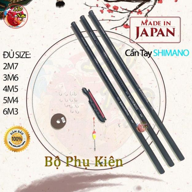 Cần Câu Tay SHIMANO Cacbon Cao Cấp  Đủ size 2m7-3m6-4m5-5m4-6m3 -Đ𝗢̂̀𝗖𝗔̂𝗨373