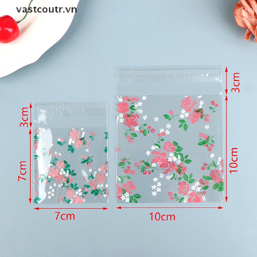 Set 100 Túi Nhựa Trong Suốt Tự Dính Dùng Để Đựng Quà Tặng