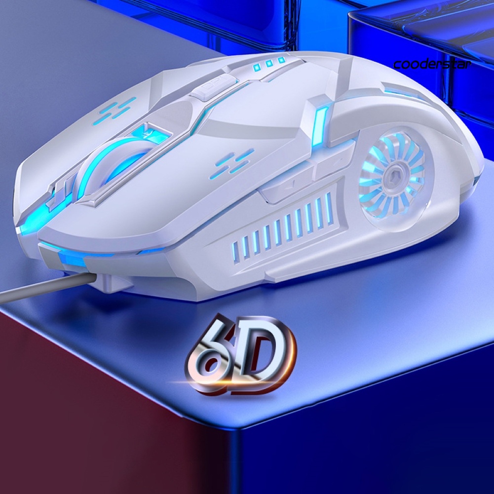 Chuột gaming ZJ-DN có dây 6 nút 3200DPI không gây tiếng ồn và ánh sáng kèm cáp USB