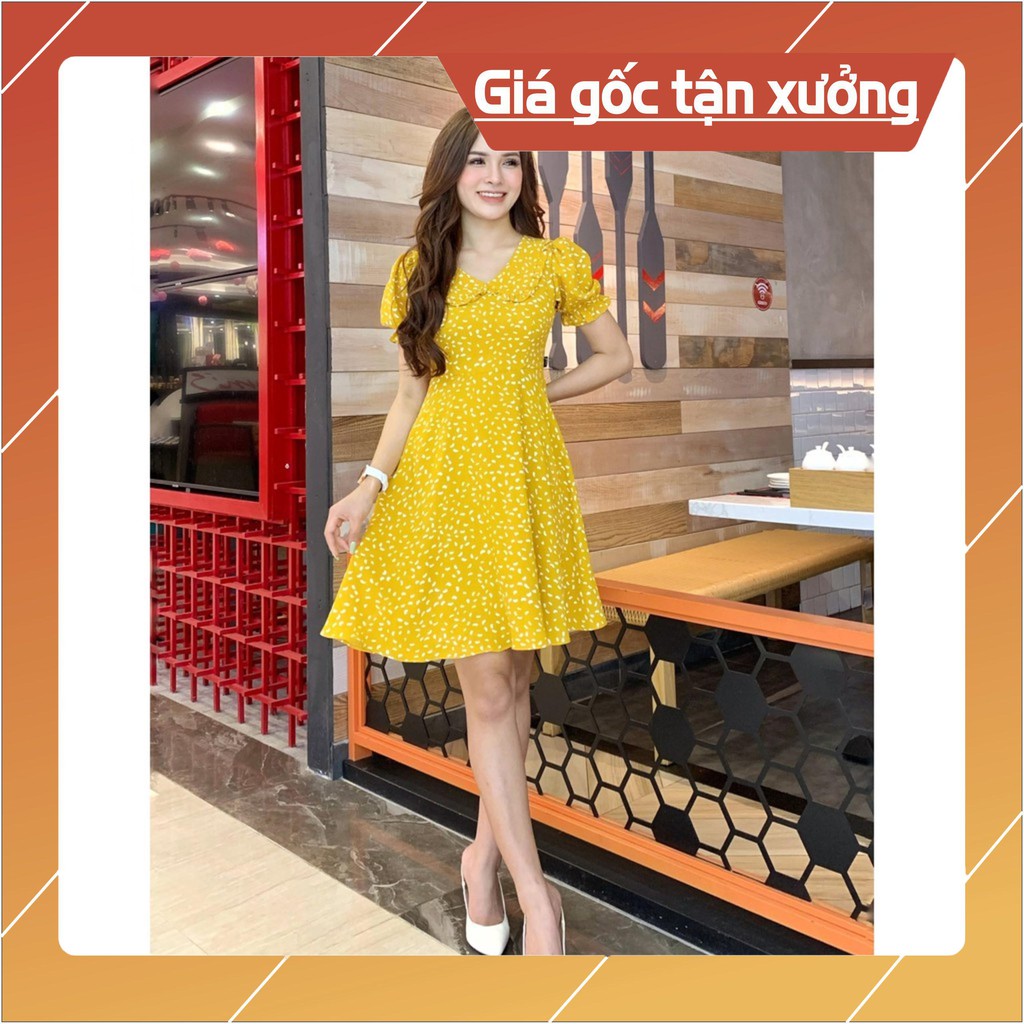 Đầm xòe chấm bi cổ sen SE FASHION -MKFDY0222 (Đẹp, Giá rẻ)
