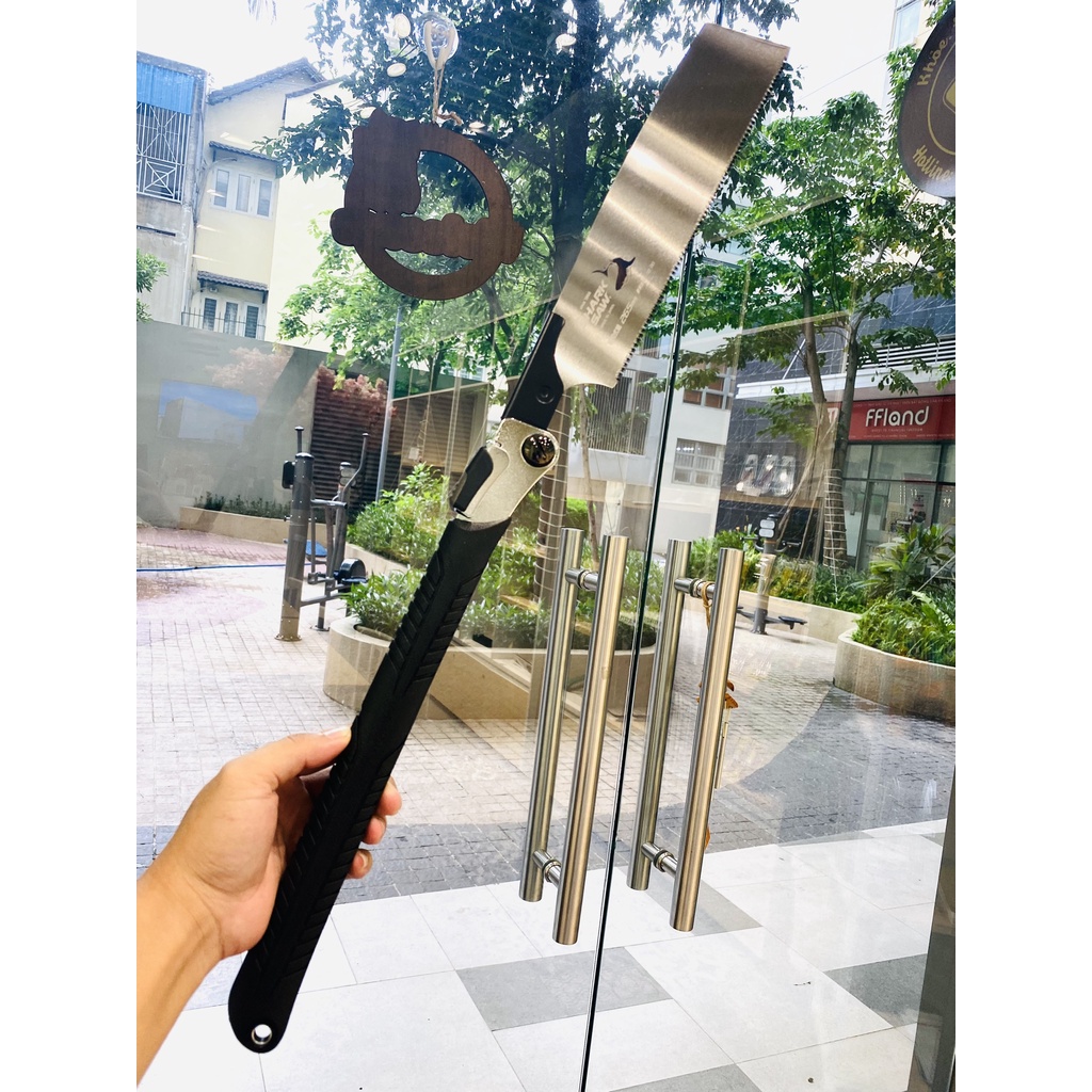 Cưa gỗ Takagi Shark Saw Foldable KATABA 265mm - Loại Gấp | Bước Răng Cưa Nhỏ, Thép SK-85, Cán Bọc Su Mềm, Lưỡi Thay Thế