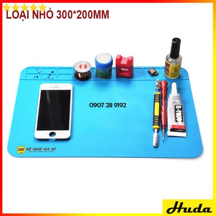Tấm Lót Sửa Chữa Điện Thoại (Thảm Kỹ Thuật) Loại Lớn_ Dụng Cụ Cách Nhiệt Bằng Silicon Cho Mỏ Hàn Nhiệt Điện Tử