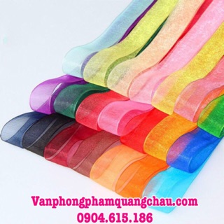 Ruy băng voan bản rộng 2cm - Chiều dài 05 mét (Đọc kỹ mô tả sản phẩm)