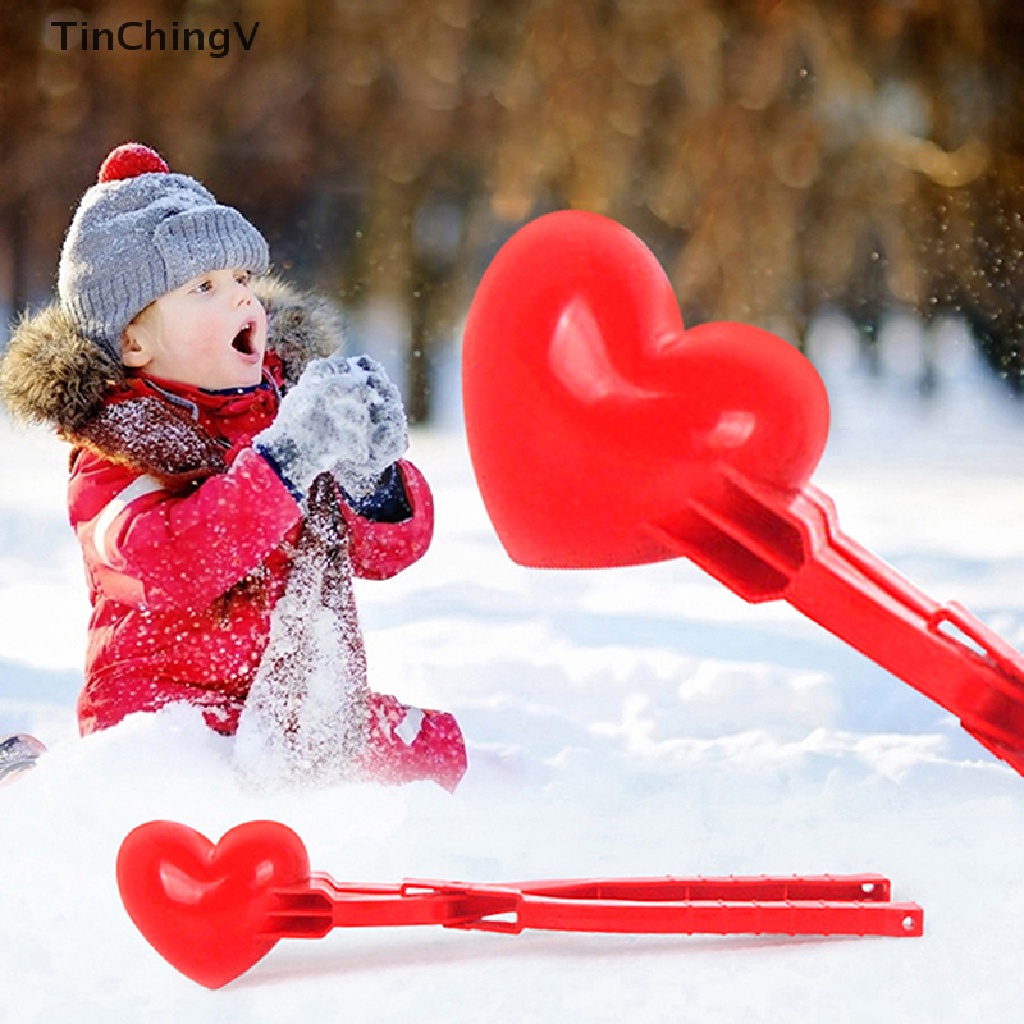 Khuôn Kẹp Làm Quả Cầu Tuyết Hình Trái Tim Dành Cho Trẻ Em