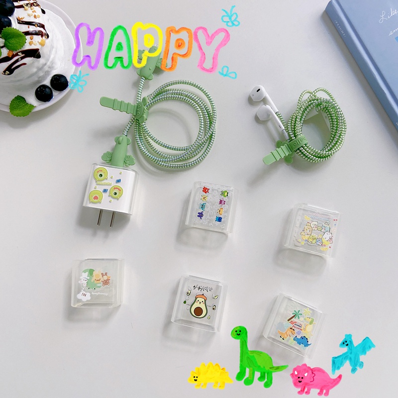 Bộ 5 Phụ Kiện Bảo Vệ Dây Cáp Sạc Tai Nghe Apple 12 18W/20W