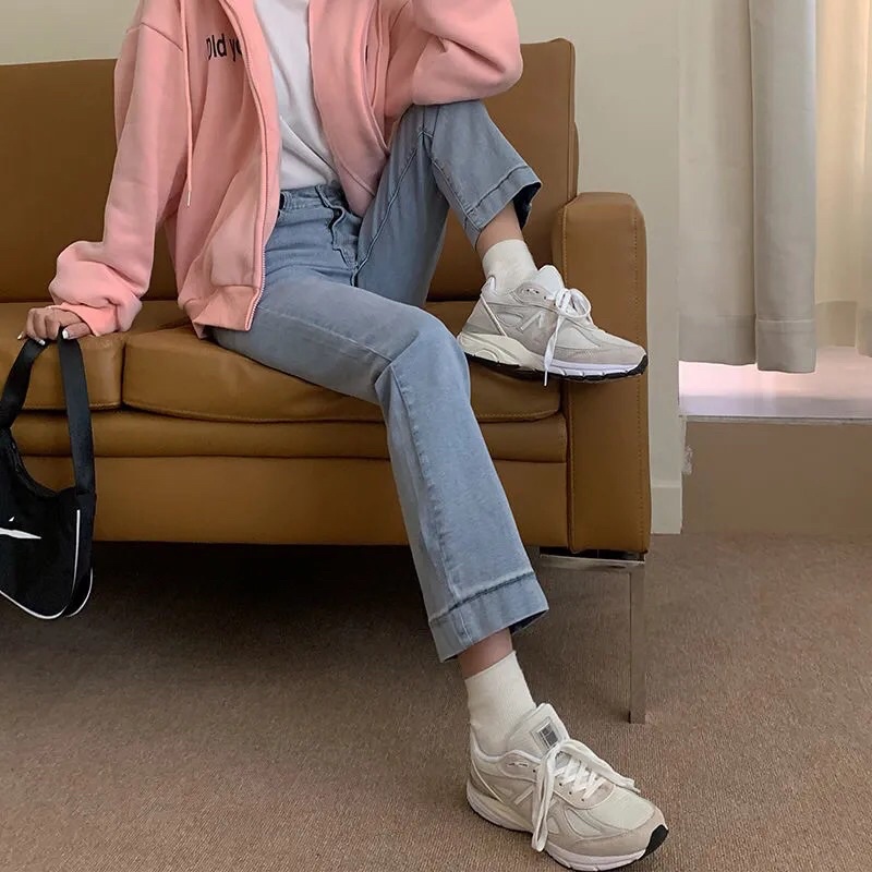 Quần Jeans ống đứng basic dễ phối đồ