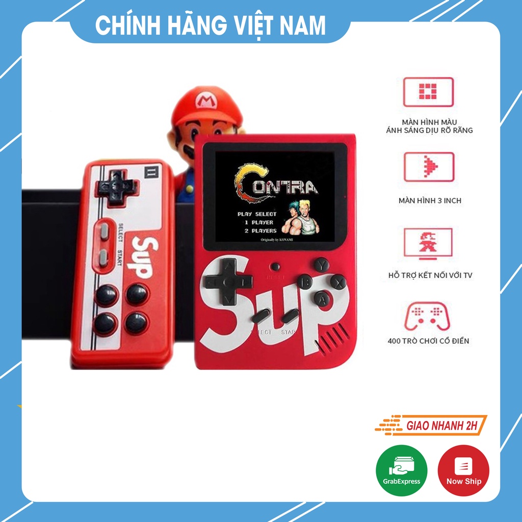 Máy Chơi Game Cầm Tay Sup 400 Trò - Kèm Tay Cầm Chơi Game 2 Người