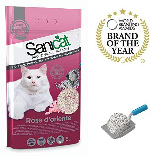 Cát vệ sinh Sanicat hương hoa hồng 5L siêu khử mùi