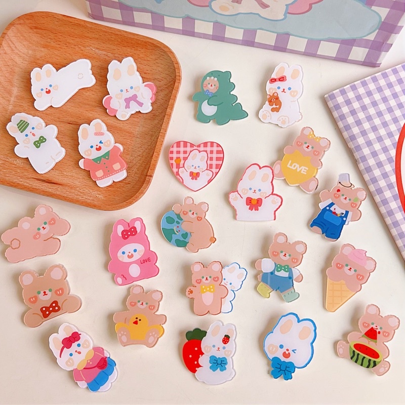 LGhim Cài Áo Thiết Kế Hình Hoạt Hình Dễ Thương Phong Cách Hàn Quốc Thời Trang🌸