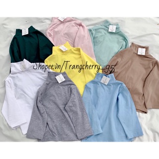 Nhập fss25nov hoan 20k_combo 3 áo thun trơn cổ cao 5 phân cho bé trai/gái