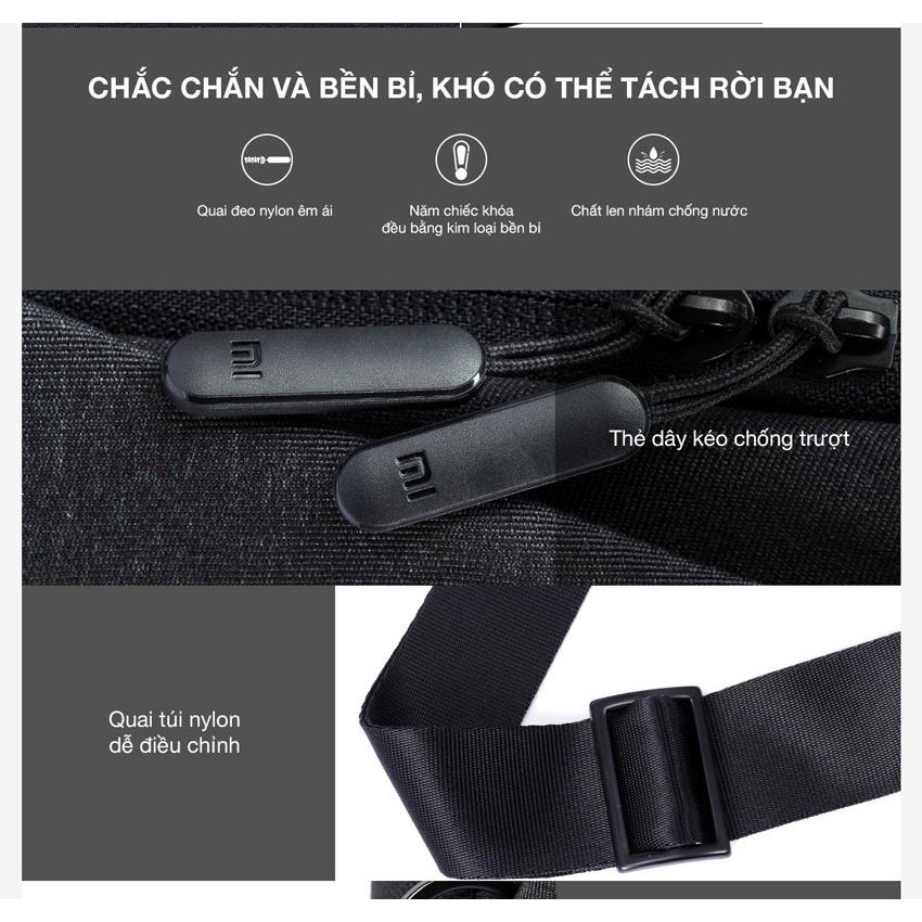 Túi đeo chéo (BAG) XIAOMI MI CITY SLING / XÁM ĐẬM (DARK GREY) ZJB4069GL - hàng chính hãng