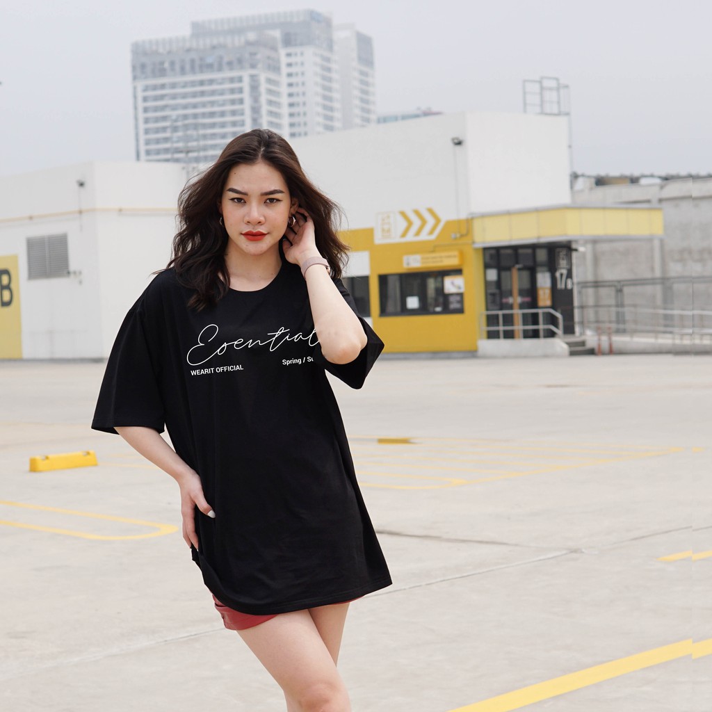 Áo thun tay lỡ WEARIT áo thun cotton 100%,phông form rộng kiểu dáng basic in chữ new tee án thun unisex nam nữ | BigBuy360 - bigbuy360.vn