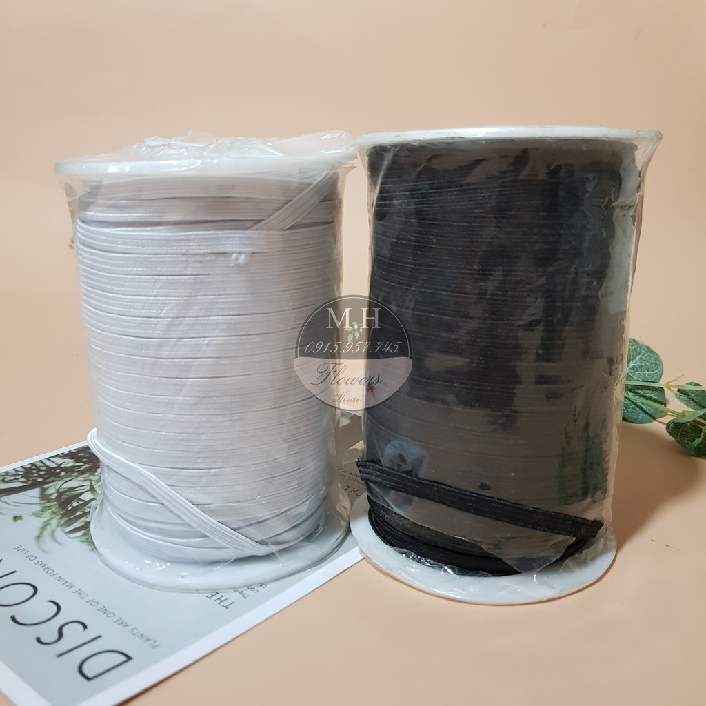 Cuộn 100 mét dây thun quần size 0.5cm chun quần áo co giãn tốt Maihoaflower