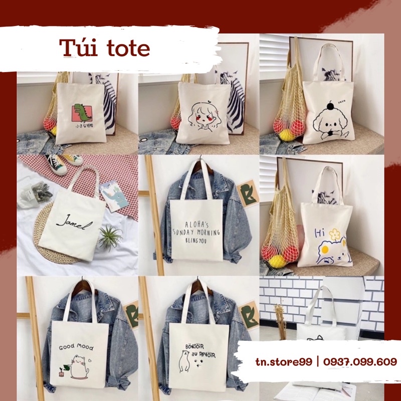 CÁC MẪU TÚI TOTE CỰC XINH, VẢI MỊN ĐẸP