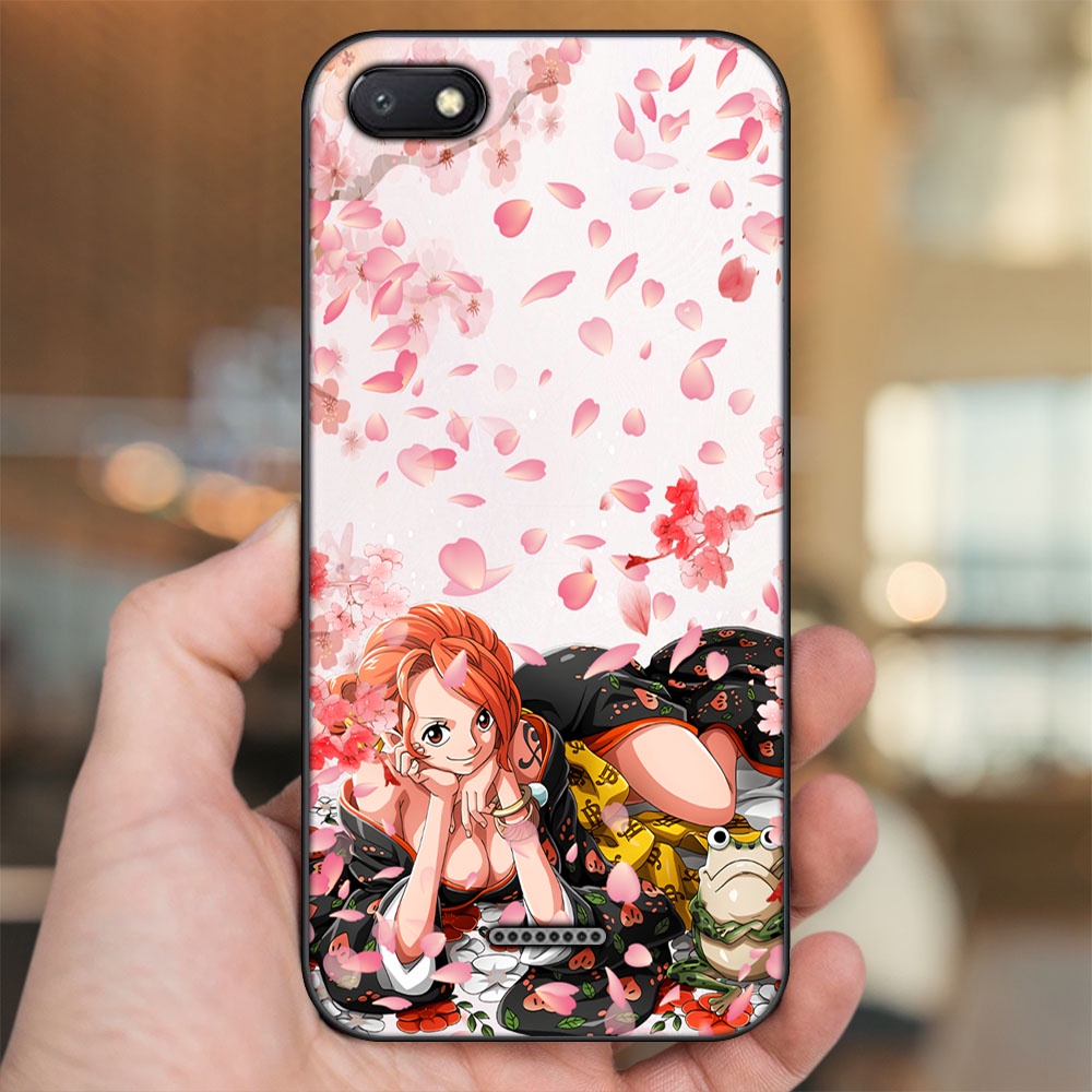 Ốp lưng Xiaomi Redmi 6A viền đen in hình Nami One Piece Đảo Hải Tặc