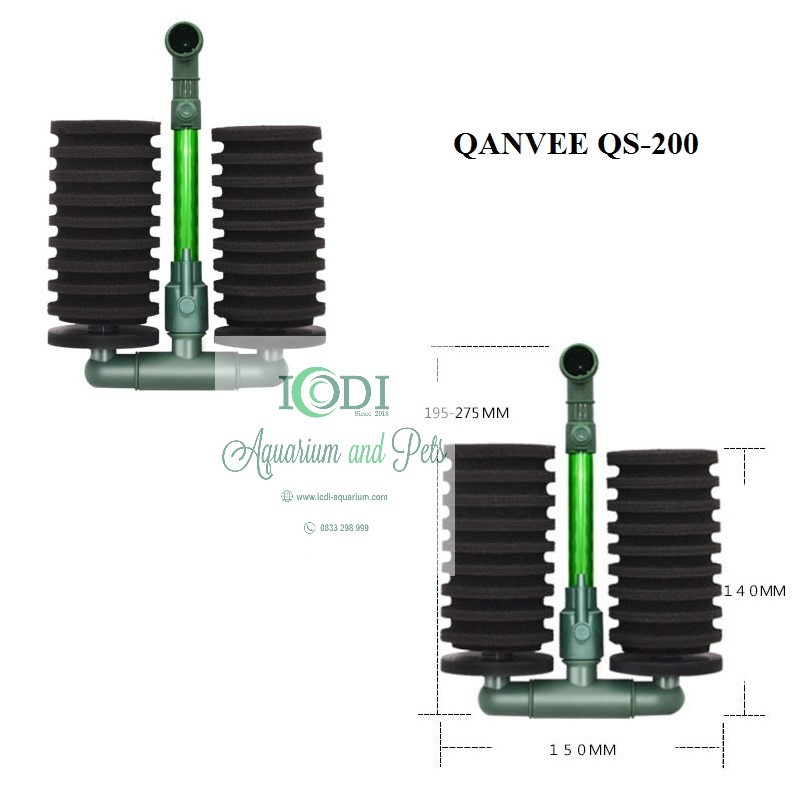 Lọc Vi Sinh QANVEE QS-200 QS-200A Bể Cá Cảnh Bể Thuỷ Sinh