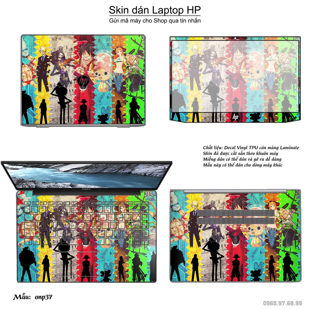 Skin dán Laptop HP in hình One Piece _nhiều mẫu 23 (inbox mã máy cho Shop)