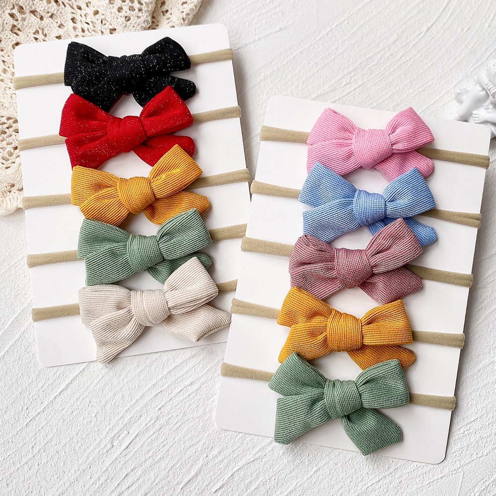 KIDSBOWS Set 5 Băng Đô Đính Nơ Dễ Thương Cho Bé Gái