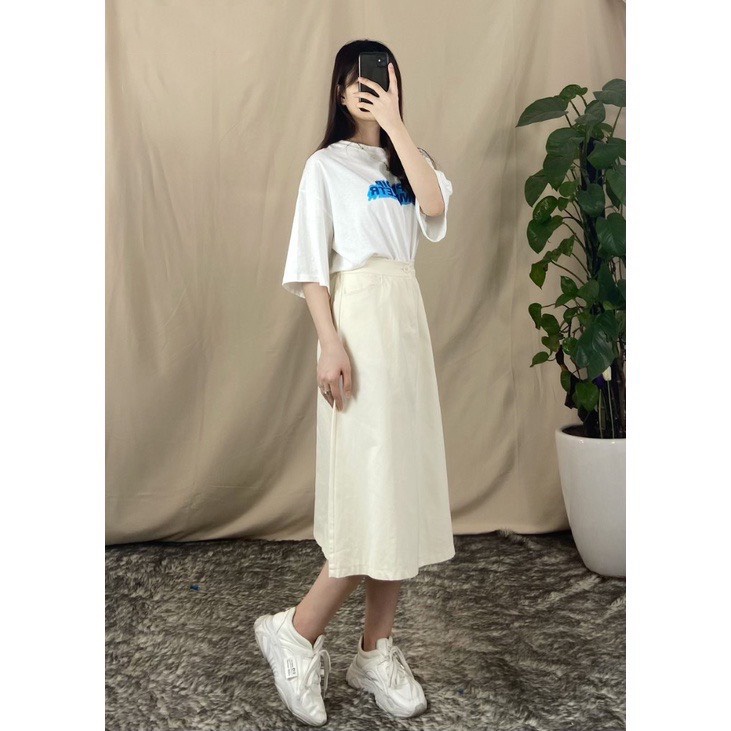 Chân váy kaki cạp lưng chun co dãn - Quần váy dáng xòe midi 3 màu baisic Daski | BigBuy360 - bigbuy360.vn