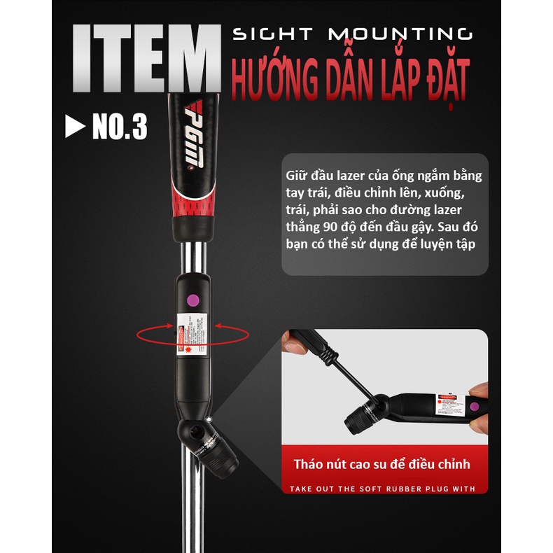 Dụng cụ soi laser tạo đường tập putt - pgm jzq011