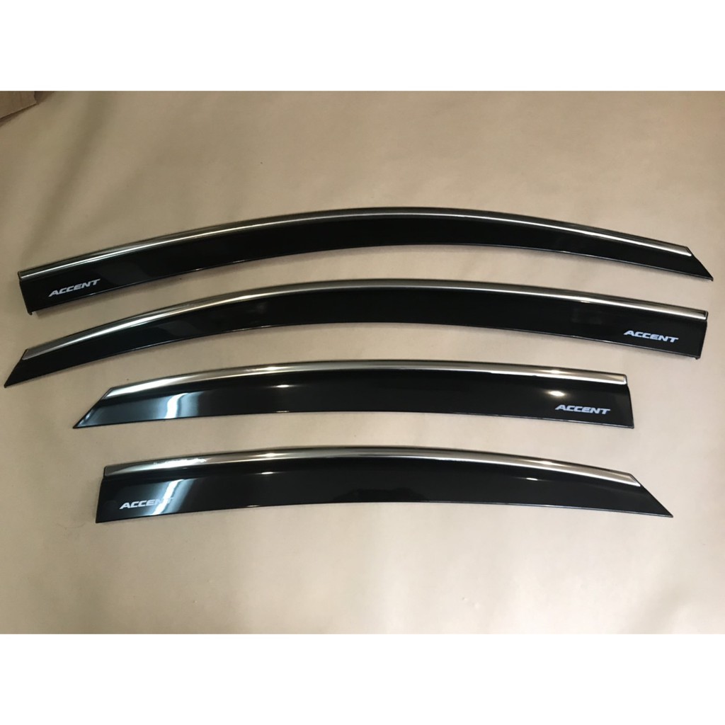 Vè che mưa xe Accent 2018 2019 2020 2021 2022 - mẫu viền inox cao cấp + tặng kèm keo tăng dính