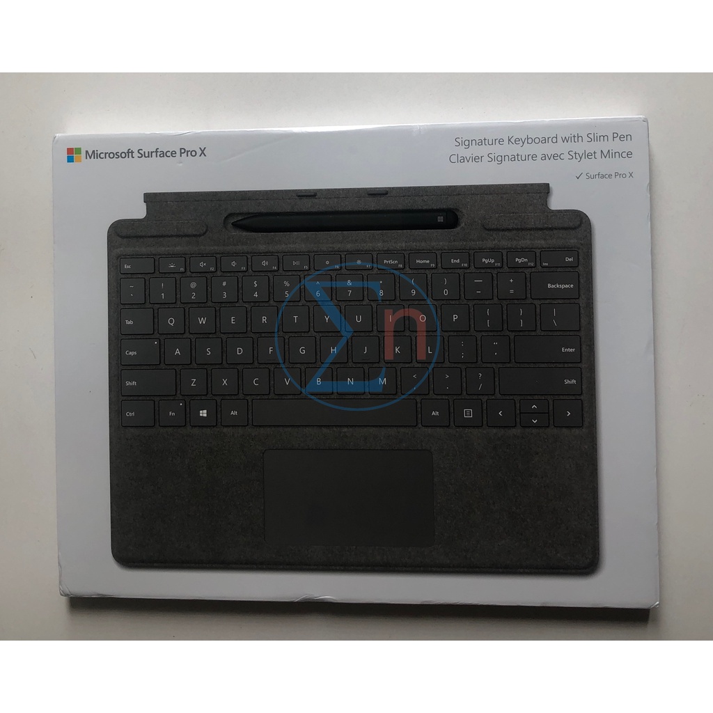 Bàn phím Surface Pro 9, 8, Pro X Microsoft Type Cover keyboard Signature Alcantara, mới nguyên Seal