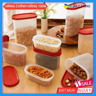 Bộ Hộp Kệ Bếp Modular Oval Tupperware 💕Freeship Extra💕Bộ 8 hộp