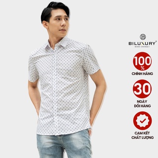 Áo sơ mi nam công sở trắng thời trang cao cấp Biman by Biluxury không nhăn xù 4SMCH010TRT