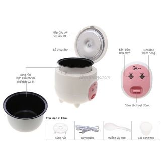 Nồi cơm điện media 0,6 lít (sẵn)