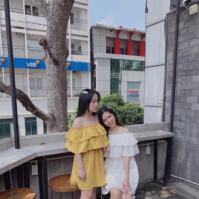 Lily dress- đầm trễ vai 2 tầng xinh xắn