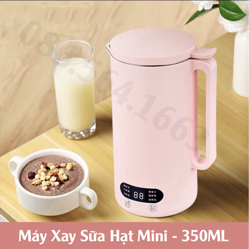 Máy Làm Sữa Hạt Mini - Máy Xay Nấu Đa Năng BROWTON - Máy Xay Ngũ Cốc, Làm Sữa Hạt Đậu Nành 350ML - BH 6 Tháng