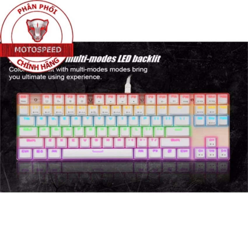 Bàn phím cơ Motospeed K87 TKL Rainbow Gaming Keyboard