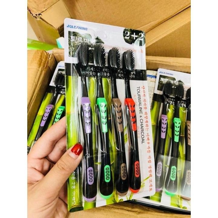 Bàn chải đánh răng Bossi 921 Hàn Quốc - Bàn chải than tre hoạt tính _D057