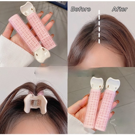 Kẹp tóc mái cố định tích hợp lô uốn tóc xoăn bồng bềnh không làm gãy tóc phong cách Hàn Quốc-K331