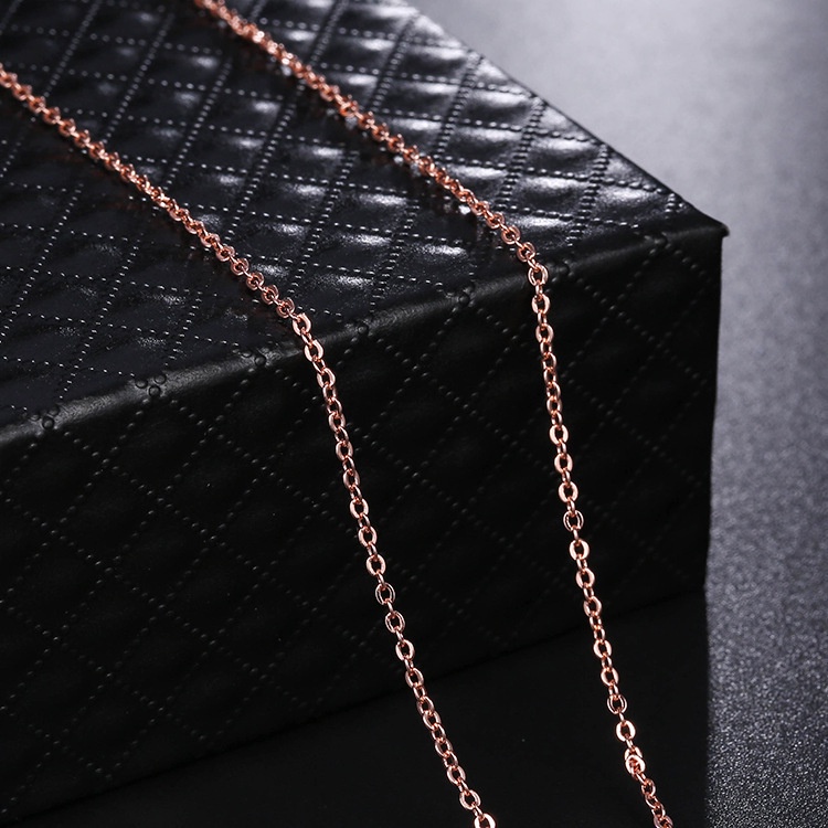 Vòng cổ đính đá zircon màu vàng hồng phong cách Nhật Hàn thời trang cho nữ