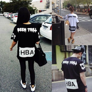 ( CÓ ẢNH THẬT ) Áo tay lỡ HBA Been Trill đen/trắng chất cotton freesize