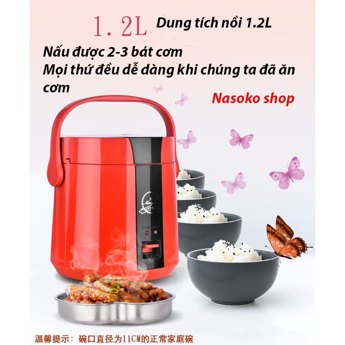 Nồi cơm điện mini hãng MEIYUN A2 1.2L quai xách tiện lợi | BigBuy360 - bigbuy360.vn