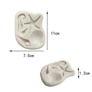 Khuôn Cá Ngựa Sò Sao Ốc Biển - KHUÔN SILICON sinh vật biển