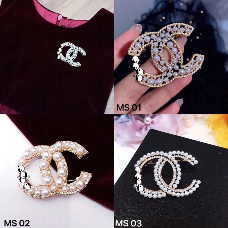 Cài áo chữ CC đính đá cao cấp(CAHHB8.E0)