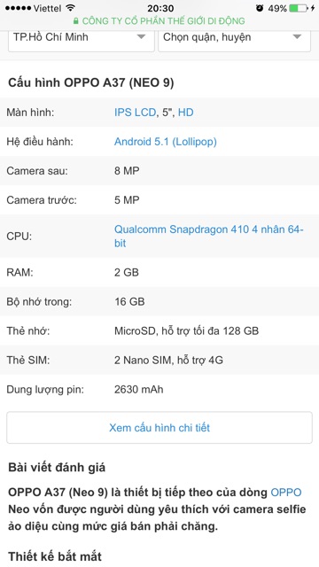 Điện Thoại Oppo A37f - Neo 9. chính hãng, máy cũ còn đẹp 90% | BigBuy360 - bigbuy360.vn